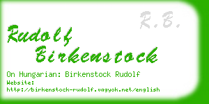 rudolf birkenstock business card